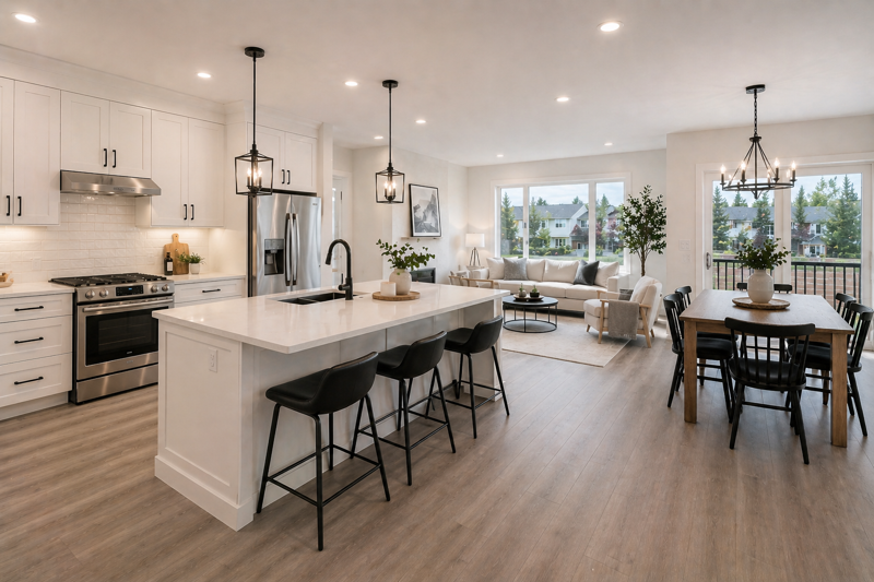 An open concept home renovation in Edmonton